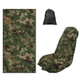 thumbnail image 2 of FOR U DESIGNS Green Camouflage Print Car Seat Cover Towel Universal Fit for Front Seats, Absorbent Microfiber Seat Protector, Multi-Purpose Towel for Beach, Picnic, and Outdoor Sports, 2 Pack, 2 of 7