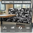 thumbnail image 3 of Pzuqiu Camo Black Rv Dinette Cushion Covers 2 Piece Camper Decor Keeps Seat Clean Stretch RV Sofa Seat Slipcovers for RV Car Couch for Campers, 3 of 7