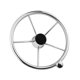 thumbnail image 1 of Sidaley Espejo de volante de barco de acero inoxidable pulido eje de 3/4 pulgadas 5 radios 25 grados 342mm Hardware de Kayak con tapa central Bombillas para automóviles Sidaley VI001888-00, 1 of 6
