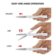 Plus Corporation of America Plus Twiggy Curve Blade Scissor Compact White