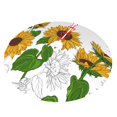thumbnail image 2 of Kll 36" Christmas Tree Skirt Plump Sunflower And Sketch Xmas Tree Skirts Mat For New Year Xmas Holiday Party Indoor Outdoor Home Decoration, 2 of 9