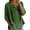 Army Green, variant on IUYRTFE Women's Leaf Embroidered V Neck Button 3/4 Puff Sleeve Loose Casual Blouse(Blue,3XL)