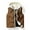 Coffee, variant on Busydd Mens Winter Vest Casual Hooded Drawstring Puffer Vest Solid Color Zipper Button Outerwear Vests Sleeveless Warm Winter Vest Jacket Plus Size Puffy Vest with Pockets L-5XL