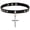 Gothic Witch Cross, variant on Zephyriana Punk Black Leather Choker Necklace for Women - Adjustable Goth Hip Hop Scene Style for Outdoor Cosplay Party