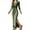QR1-Army Green, variant on Women's Bodycon Maxi Sweater Dress Ribbed Knit Long Sleeve Collared V Neck Sweater Dresses Fall Elegant Slim Fit Slit Hem Knitted Long Dress