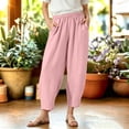 thumbnail image 4 of LvhaoGJOB Kids' Wide-Leg Pants - Soft, Elastic Waist & Pockets - Pink 9-10 Years, 4 of 5