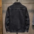 thumbnail image 5 of Chaquetas vaqueras para hombre, abrigo vaquero holgado, cálido y moderno, para hombre, ropa de abrigo acolchada tipo Joker, ropa de abrigo estética para invierno, talla L, a bordo, Y2k, desgastada, 5 of 5
