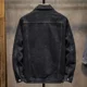 thumbnail image 5 of Chaquetas vaqueras para hombre, abrigo vaquero holgado, cálido y moderno, para hombre, ropa de abrigo acolchada tipo Joker, ropa de abrigo estética para invierno, talla L, a bordo, Y2k, desgastada, 5 of 5