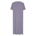 thumbnail image 4 of HUJlwoi Chemise de Nuit Imprimée pour Femmes Rayée Longue Robe de Bain Zippée Robe Décontractée Chemise de Nuit Manches 3/4 avec Poches, 4 of 4