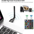 thumbnail image 5 of 600Mbps USB WiFi Adapter Wireless Network Adapter with Dual 2.4GHz 150Mbps, 5GHz 433Mbps High Gain, 5 of 5
