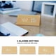 thumbnail image 2 of Wooden LED Digital Alarm Clock with 3 Alarms and Temperature Display (Brown), 2 of 5