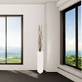thumbnail image 4 of 30 inch Tall Rectangular Wooden Modern Floor Vase - Sleek Contemporary Decor Accent for Living Room, Bedroom, Hallway and Entryway - Handcrafted Decorative Display Piece with Elegant Design, White, 4 of 9