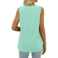 thumbnail image 4 of MESSUEN Sleeveless Tops Women Tank Tops Loose Fit V-neck Raglan Summer Pleated Tank Tops for Women 2024 Loose Fit V Neck Sleeveless Tops Flowy Basics Womens Tops Womens Tops Mint Green S, 4 of 5