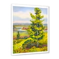 thumbnail image 2 of Designart 'Colorful Young Orange Betulas Along Bank Of Calm Bay' Lake House Framed Art Print, 2 of 4