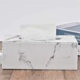 thumbnail image 3 of Rectangular PU Leather Tissue Box Napkin Holder, Used in Home Office, Hotel Room Napkin Box, Decorative Black (S-Black Marble Pattern), 3 of 5