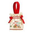 thumbnail image 2 of 7.4x7x3.14 Inch Christmas Candy Canvas Bag with Drawstring, Festive Handbag for Party Gifts and Decorations, Fabric Gift Bag for Holiday Celebrations, 2 of 6