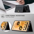 thumbnail image 4 of Back Wallet Case for Google Pixel 7 Pro with Detachable Card Slots Holder Magnetic Closure Cover, Premium PU Leather Slim Kickstand Soft Silicone Shockproof Lens Protective Case,Black, 4 of 7