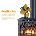 thumbnail image 3 of Ventidor de de Energía Térmica, Ventidor de Chimenea de 4 para Leña / Quemador / Chimenea, Ventidor de Ecoló - dorado perfecl Ventilador de chimenea, 3 of 8