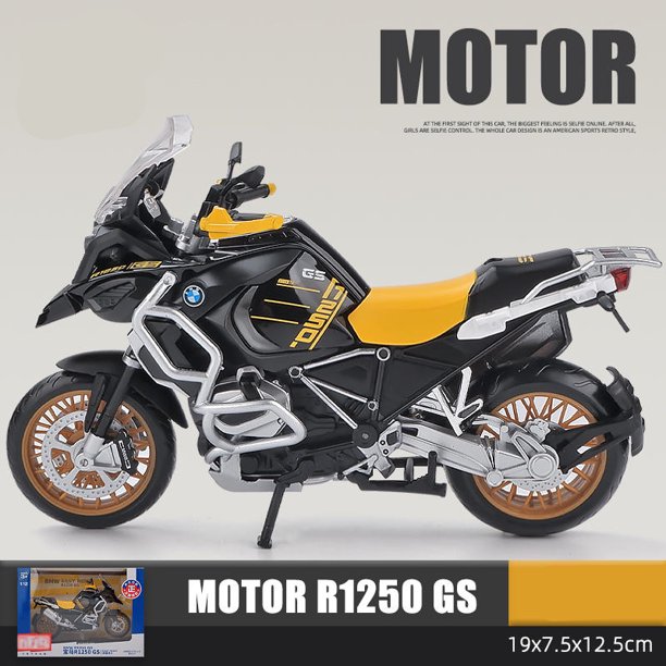 Modelo de motocicleta de carreras de aleación BMW R1250GS 1:12, juguete de Metal fundido a presión, modelo de motocicleta deportiva urbana, colección de simulación, regalos para niños