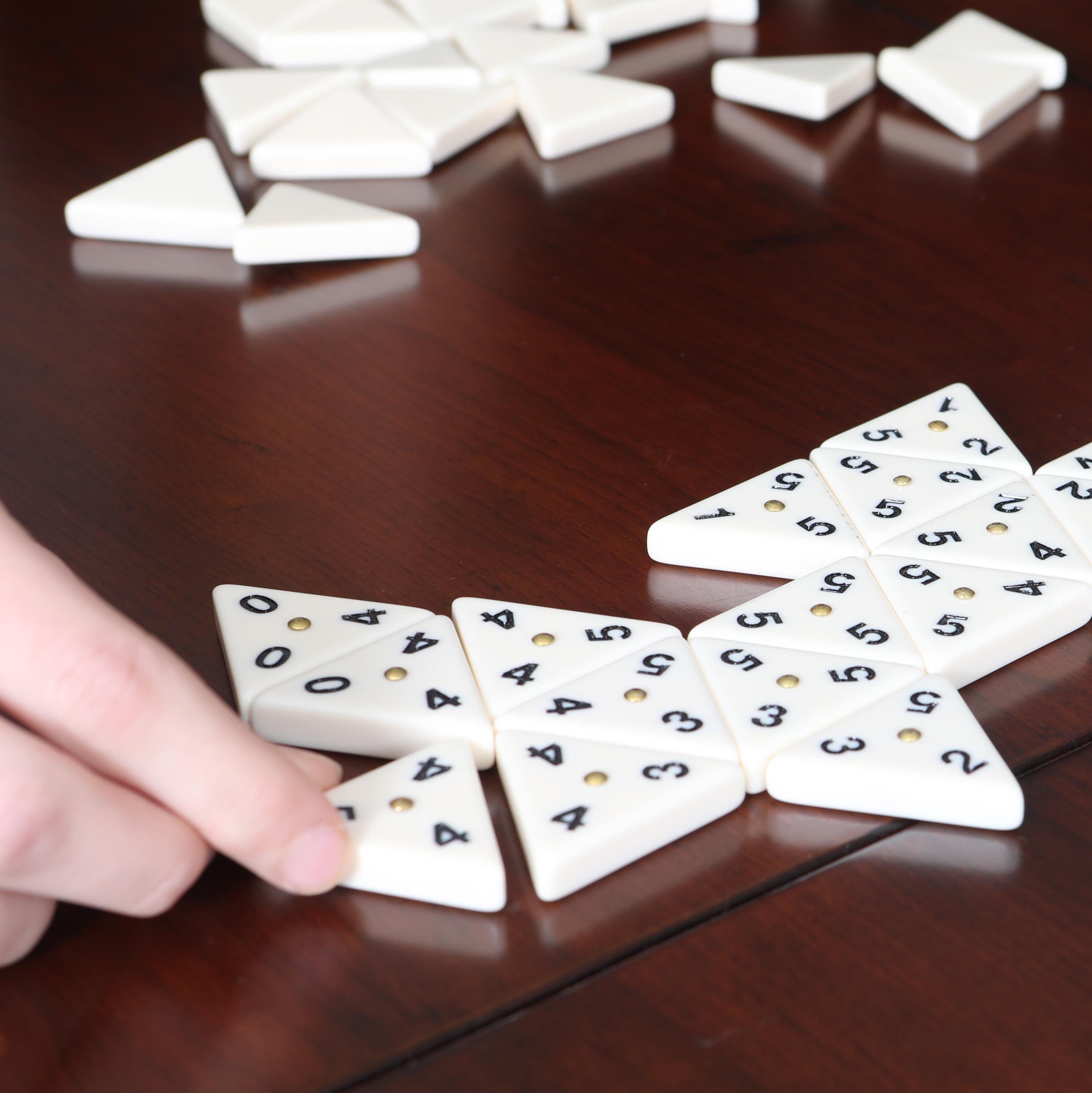Pressman Deluxe Tri-Ominos Game – Triangular Tile Strategy Game photo 5