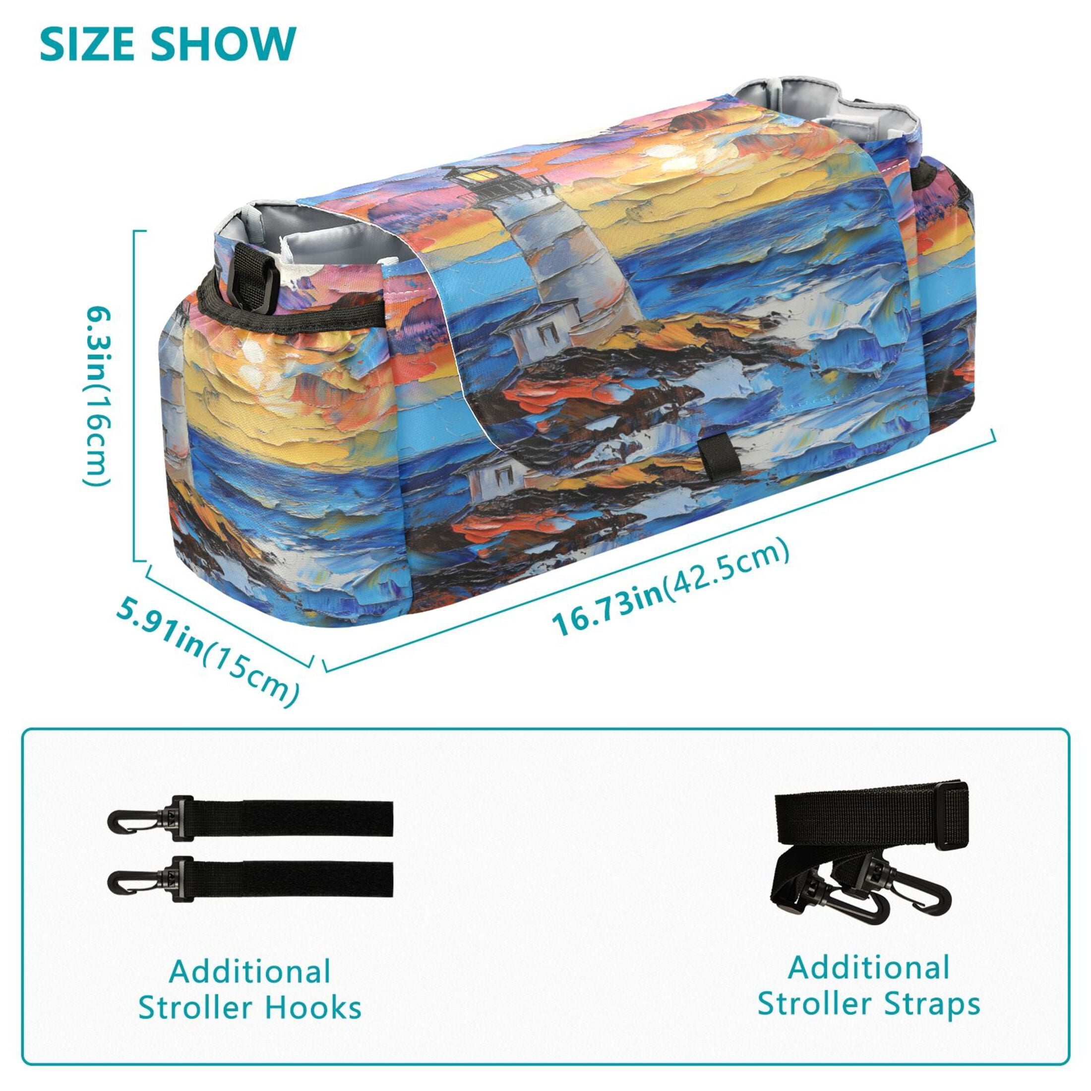 DIXRUYEE Stroller Organizer Guiding Light Printed