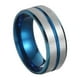 thumbnail image 1 of Anillo de acero inoxidable galvanizado de dos colores para hombre, joyería europea y americana, joyería de moda sencilla, 1 of 6