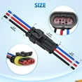thumbnail image 3 of Conectores de cable eléctrico de 3 pines, enchufe macho y hembra, desconexión rápida, terminales de cable enchufables y resistentes al agua para automóviles, camiones, motocicletas, embarcaciones mari, 3 of 5