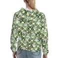 thumbnail image 7 of Fotbe Cute Frog Pattern Womens Long Sleeve Hoodie, Pullover Hooded Sweatshirt, Kangaroo Pocket Hoodie with Eye-catching Drawstrings-X-Large, 7 of 7