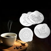 Zeiwohndc 5 Pcs Coffee Decor Novel Lattes Art Stencils Cappuccinos Art Templates