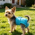 thumbnail image 5 of Reusable Cotton Female Dog Diapers – Washable Wrap With Super Absorbent Core, Leak-Proof & Comfortable For Heat/Incontinence, Fits Small To Large Dogs & Cats, Sky Blue, 5 of 6