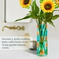 thumbnail image 4 of Blue Background Squares Pattern Plastic Vase 11.8'' x 3.9'' Transparent Non Breakable Decorative for Family, 4 of 6