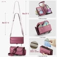 thumbnail image 4 of Compatible with Samsung Galaxy A36 5G Wallet Case, 10 Card Slots & 1 Zipper Coin Pocket & 1 Cash Slot & 1 Cash Pocket & Lanyard & Crossbody Strap & Kickstand & RFID Blocking Phone Case, Winered, 4 of 10