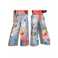 thumbnail image 3 of Women'S Summer High Waist Floral Print Loosse Wide Leg Pants with Pockets Grandma Gray S, 3 of 6