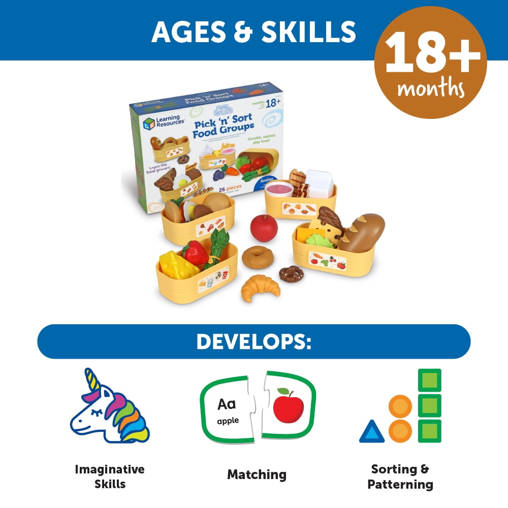 Learning Resources New Sprouts Pick 'n' Sort Food Groups, 26