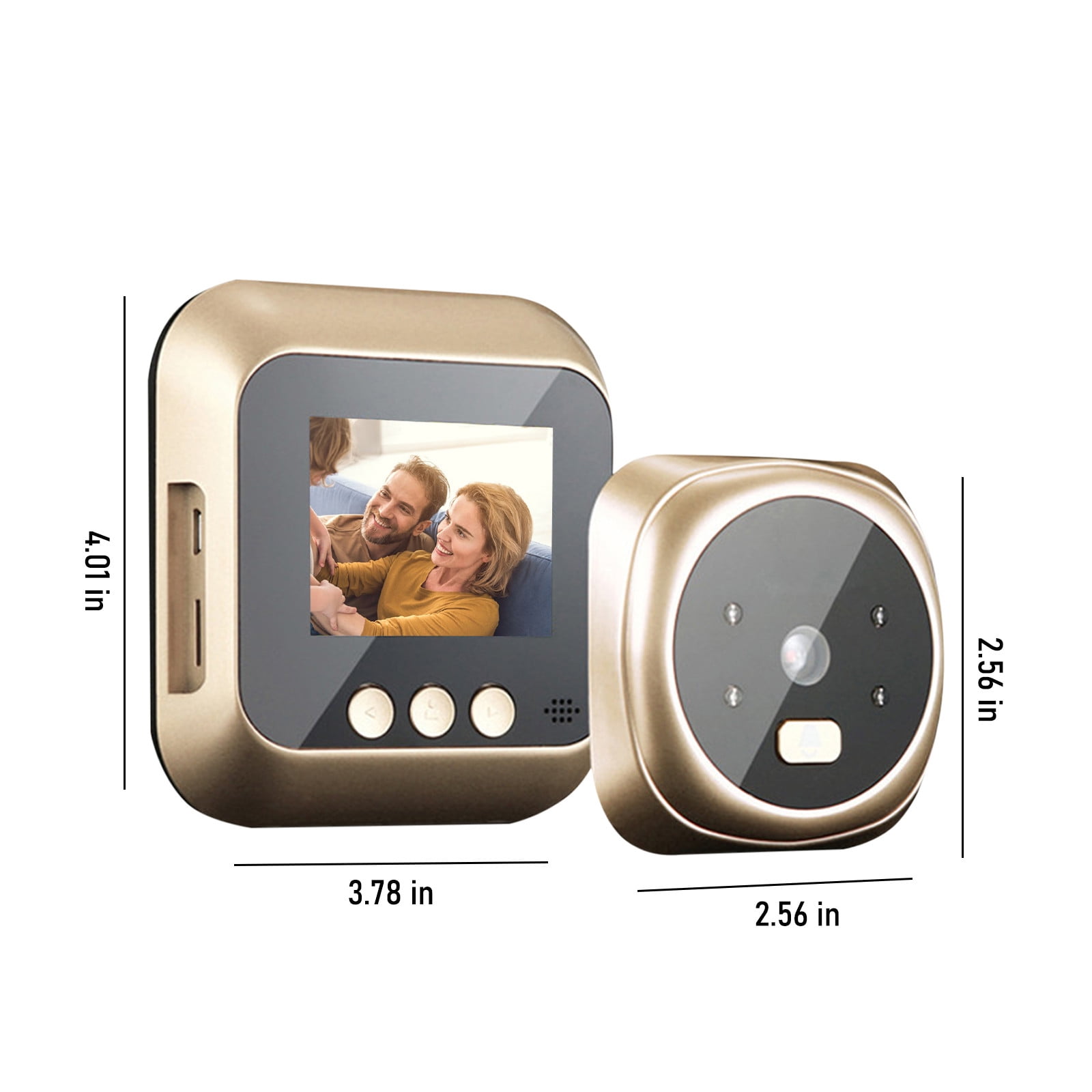 Digital Door Viewer with 2.4in TFT LCD, Intelligent Door Peephole Motion Detection Infrared Night Vision 135掳 Viewing Doorbell Intercom for 30-110mm Door