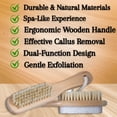 thumbnail image 4 of Pedicure Brush with Pumice Stone, Natural Bristles & Ergonomic Wooden Handle, 1 Piece by LatherGreen, 4 of 8