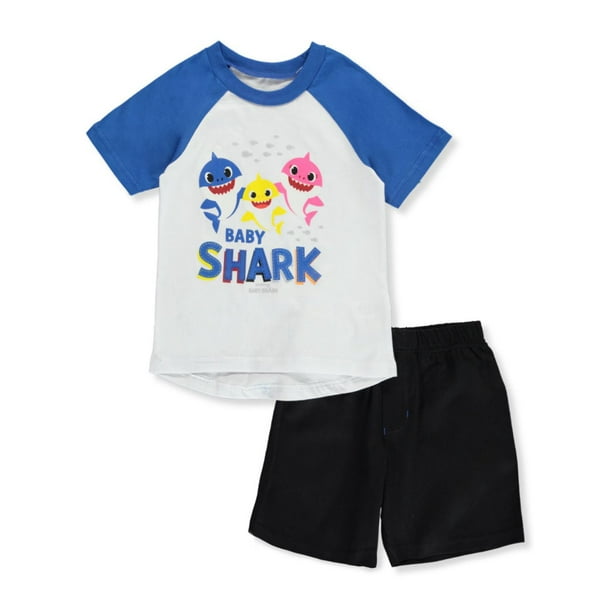 Baby Shark - Baby Shark Boys' Raglan Family 2-Piece Shorts Set Outfit ...