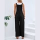 thumbnail image 4 of Pantalones casuales con tirantes para mujer, de color liso, de estilo europeo y americano, 4 of 5