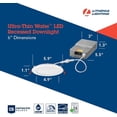 thumbnail image 2 of Lithonia Lighting Wafer Series 6" Switchable LED Canless Recessed Fixture, 2 of 4