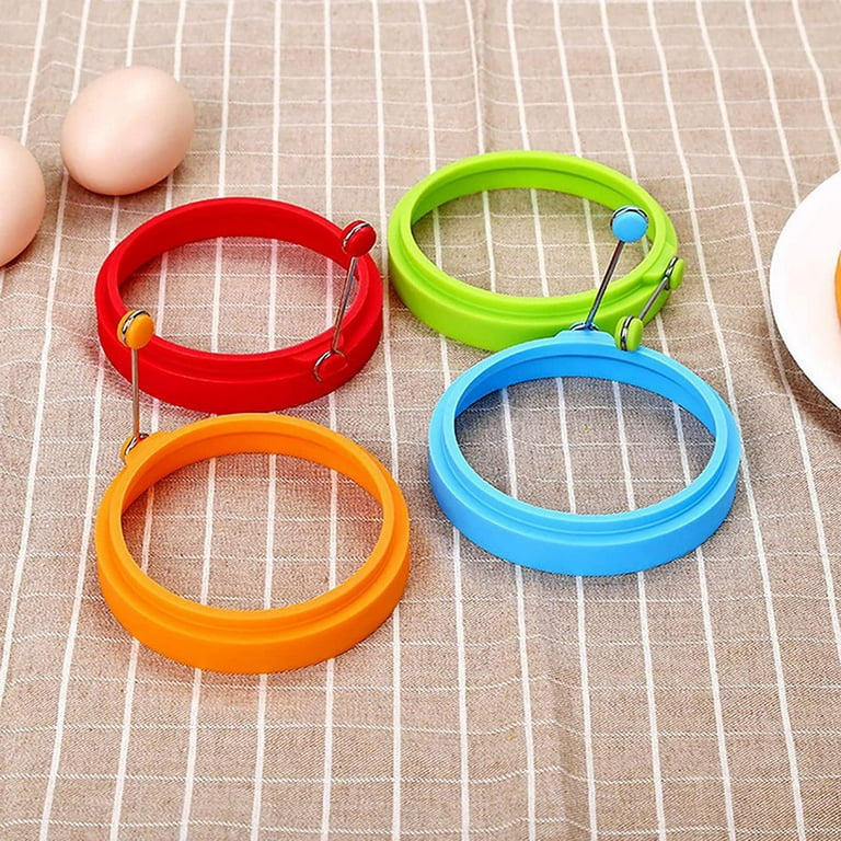  STIRLEX 4-inch Silicone Fried Egg Rings Set, 4-pack