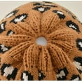 thumbnail image 5 of ZhangBaoLin Knit Cuffed Beanie Hat for Women High Bun Ponytail Skull Cap Stretch Winter Chunky Warm Crochet Hats with Leopard, 5 of 6