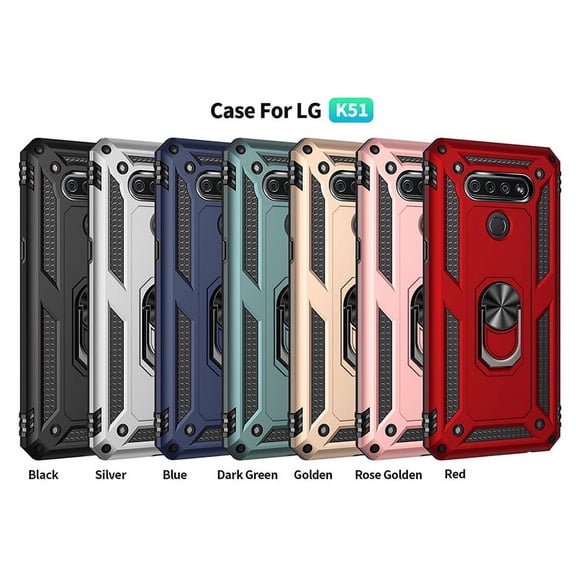 LG K51 Phone Case, Kickstand Slim Strong Protective Multi-Function for LG K51 Phone Case Black