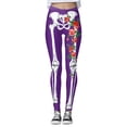 thumbnail image 4 of LILIYA Women's Halloween Leggings 3D Pumpkin Print Cos Outfit Stretchy Soft High Waisted Workout Sports Yoga Pants Casual Plus Size Streetwear, 4 of 5