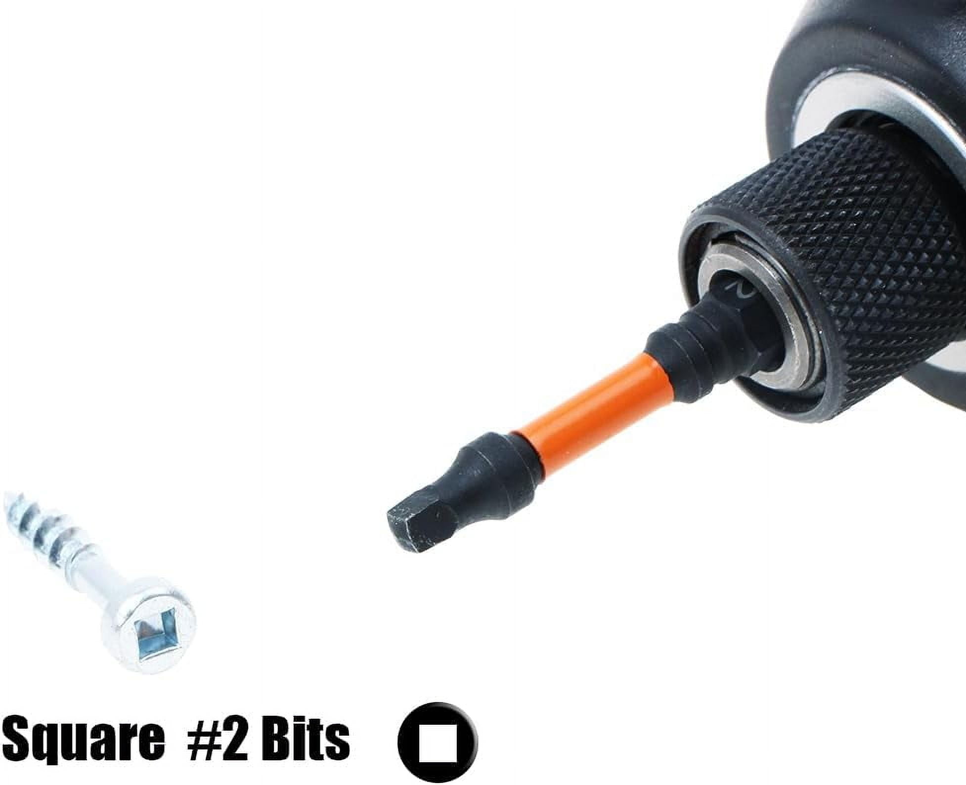 FRKSMD-10 Pack #2 Square Driver Bit 2 inch Long Square Impact Drill Bit for Pocket Hole Jig System SQ2 Bits