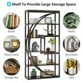 thumbnail image 3 of Tribesigns 70.8 inch Tall Bookshelf, 5-Tier Etagere Bookcase, Modern Book Shelf Display Tack Shelving with 8 Open Storage Shel for Home Office, Living Room, Rustic Brown, 3 of 7