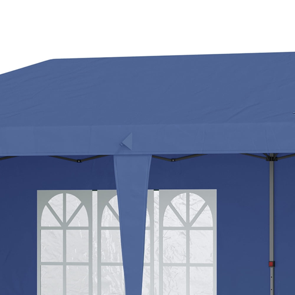 10' x 20' Pop Up Canopy Tent: Heavy-Duty Instant Gazebo with 4 Sidewalls. Ideal for Outdoor Parties, Garden Events, and Patios. Includes Carry Bag for Easy Transport (Blue).