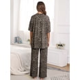 thumbnail image 4 of MINTREUS Lounge Sets for Women Knit Short Sleeve Tops and Long Pants Soft Comfy Pajamas Set Oversized 2 Piece Outfits S-2X, 4 of 8
