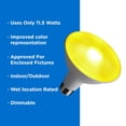 thumbnail image 2 of Satco S29484 11.5 Watt PAR38 LED Color Light Bulb, Yellow, 2 of 7