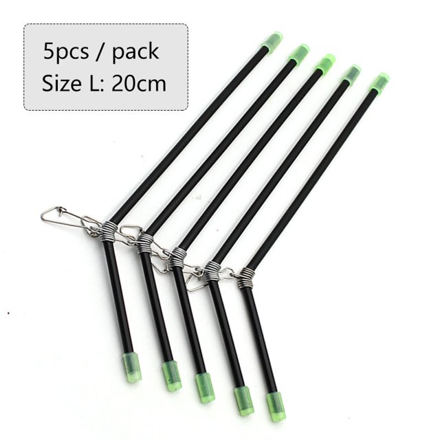 5 Pcs Mangeoire à Carpe Fusée Bombe à Granulés Courbée Anti-Enchevêtrement avec Roulement pour Cage d'Alimentation 20cm