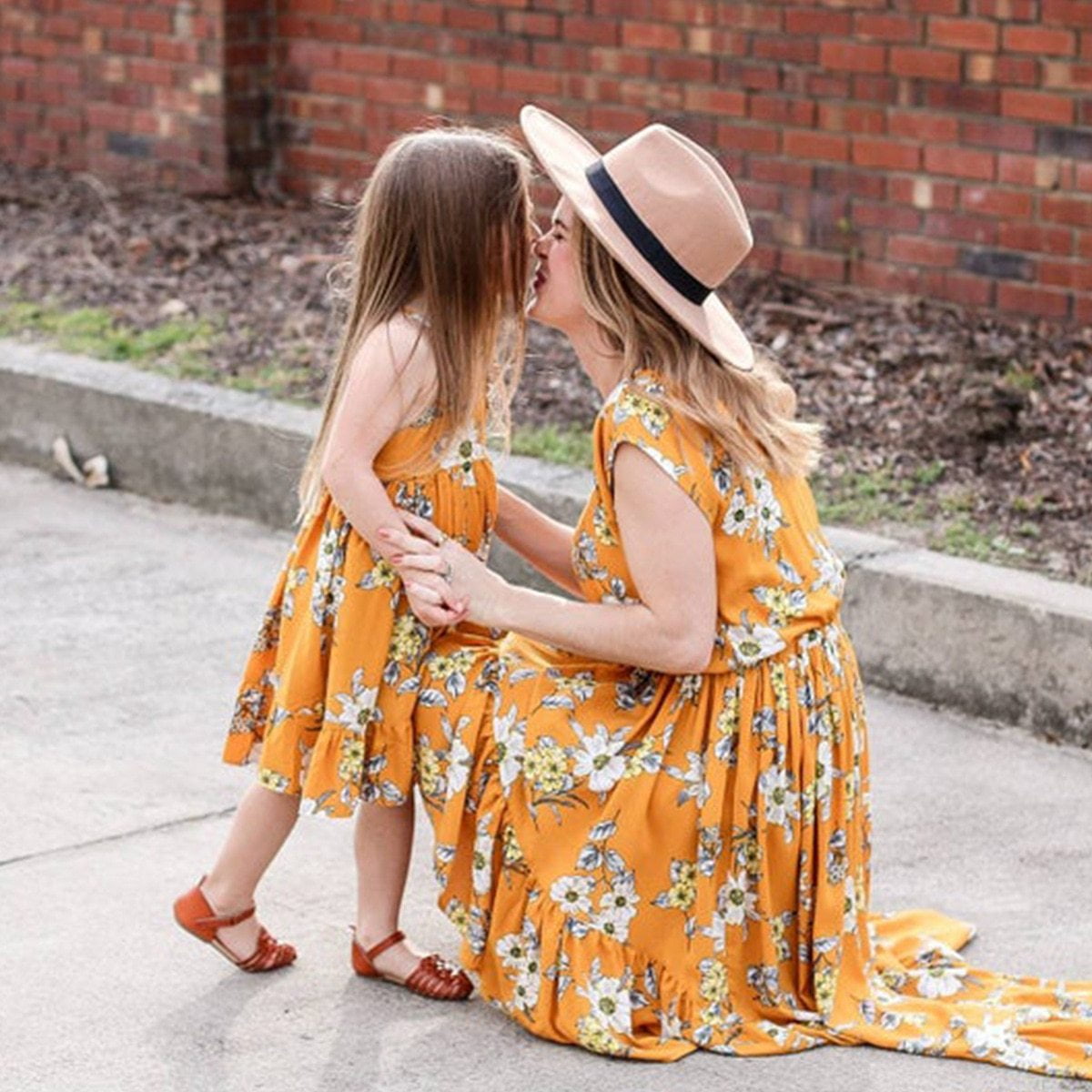 Mother Daughter Dresses Mommy And Me Beach Dresses 2021 Summer Mom